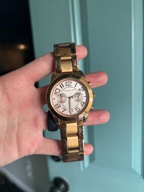 Michael Kors Rose Gold-Tone Stainless Steel Bracelet Watch